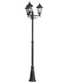 Eglo Navedo standerlampe 220cm sort og sølv - udendørs